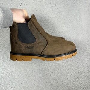 Keen Utility Mens San Jose Brown Leather Chelsea Work Aluminum Toe Boots 10.5D